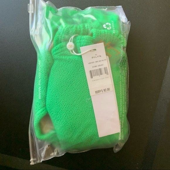 NWT PQ Pilyq Revolve Kiwi Reef Ring Side Halter Bikini, Size Medium - Picture 7 of 10